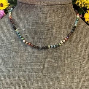 Frenzy multicolor glass bead necklace